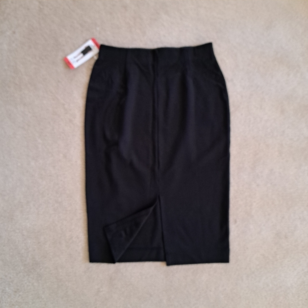DKNY Black Skirt Straight Pencil Women's Midi Skirt Ponte Stretch Various Sizes - Picture 5 of 10